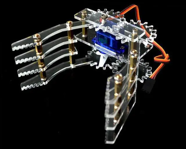 Alt view image 2 of 3 - Acrylic robot Claw Manipulator Arm SG90 servos robot gripper for SNM200 (without SG90)