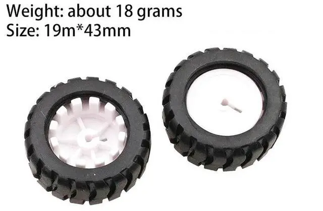 Alt view image 3 of 3 - N20 D-hole 43MM Rubber Wheel Suitable For Motor D Shaft Tire Car Robot DIY Toys Parts