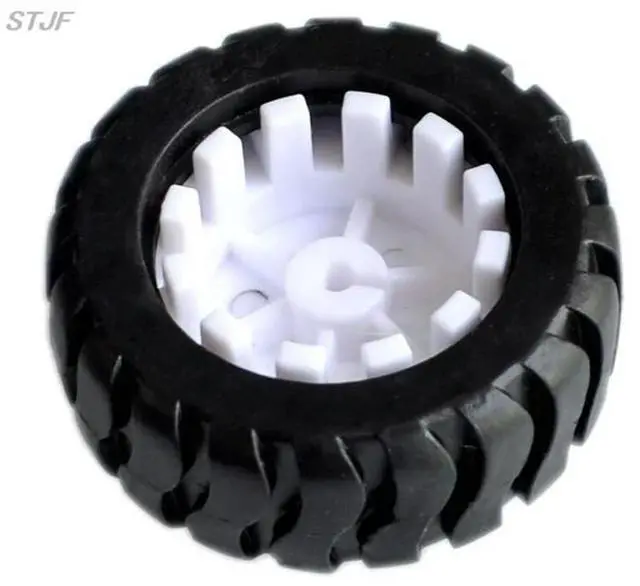 Alt view image 2 of 3 - N20 D-hole 43MM Rubber Wheel Suitable For Motor D Shaft Tire Car Robot DIY Toys Parts