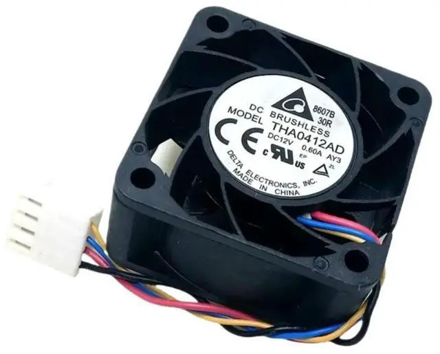 Alt view image 2 of 3 - 2PCS 40mm Fan for Delta THA0412AD High-Speed DC 12V 0.60A Dual Ball Bearing Cooling - High Airflow 40x40x20mm