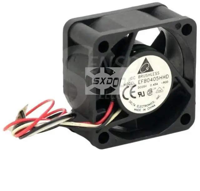 Alt view image 2 of 3 - 2pcs 40mm Fan for Delta EFB0405HHD 4020 5V 0.45A Alarm Signal Dual Ball Bearing Cooling