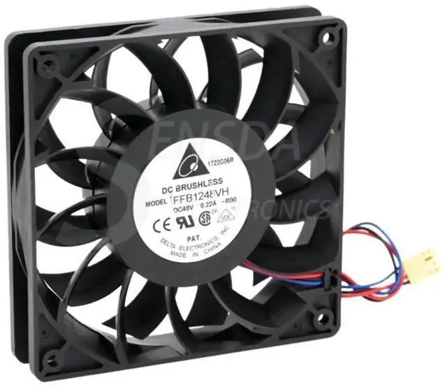 Alt view image 2 of 3 - 120mm 48V Axial Fan for Delta FFB1248VH 120x120x25mm DC 0.22A Cooling Server and Inverter Applications
