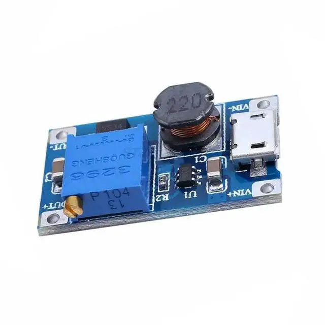 Alt view image 3 of 3 - DC DC Step Up Power Supply Booster MT3608 For Replace XL6009 Micro USB 2A Adjustable 2-24V To 28V Step-up Module