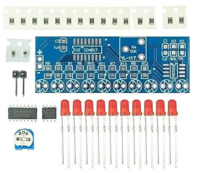 Main image of Electronics Kits NE555+CD4017 Light Water Flowing Light LED Module DIY Kit