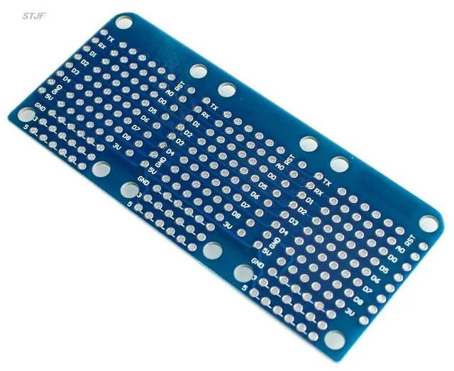 Alt view image 3 of 3 - Triple Shield For WeMos D1 Mini Dua Sided Perf Board For Compatible