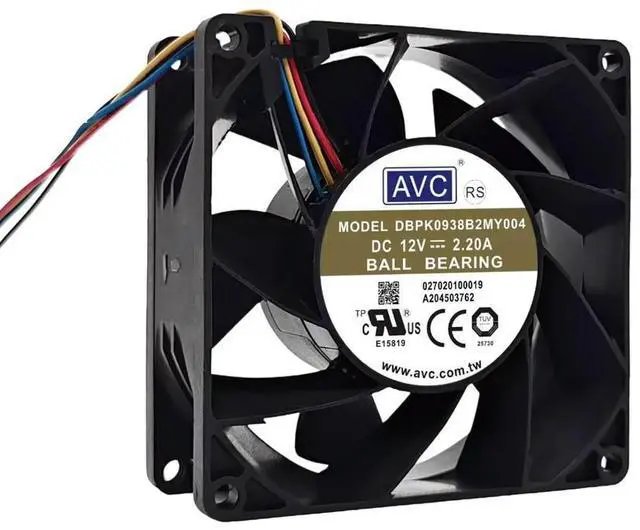 Main image of For AVC DBPK0938B2MY004 90x90x38mm DC12V 55.3W 12900RPM High Speed Industrial Axial Cooling Fan 9cm
