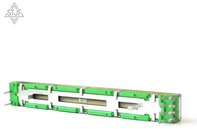 Alt view image 3 of 3 - Slide Potentiometer Resistor B103 10K Ohm Slide Potentiometer Double Linear 10K Potentiometer