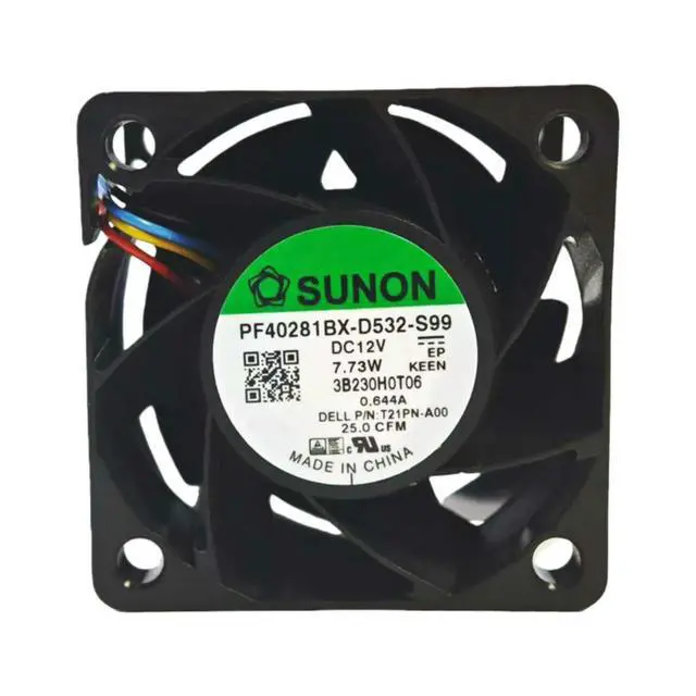 Alt view image 2 of 3 - for PF40281BX-D532-S99 4028 12V PWM Fan, 40x40x28mm 4-Wire Speed Control Cooling Fan, High Airflow Ball Bearing