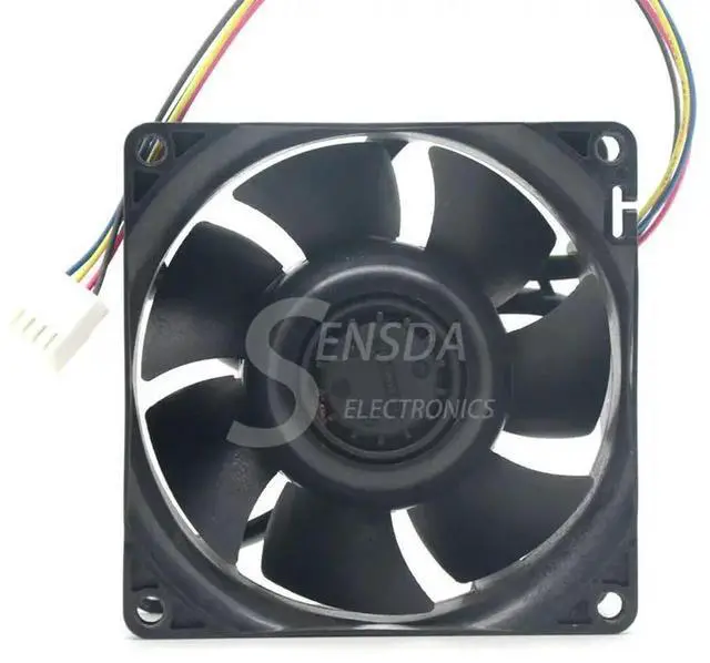Alt view image 2 of 2 - H80E12BUA7-07T11 80mm Fan 12V 1.6A High-Speed Cooling Fan 7800RPM, 20.76W, PWM Control, Double Ball Industrial Server Cooling