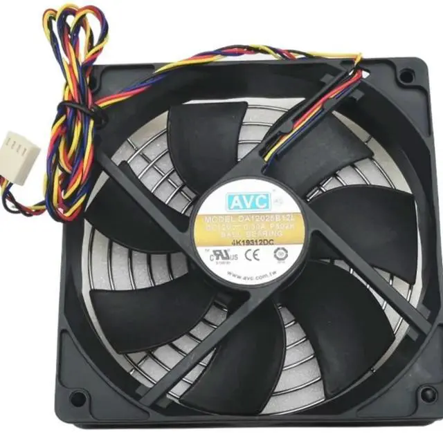Main image of 120mm Pwm Case Cooling Fans Da12025b12l For AVC 12025 12cm Fan 4-Wire Speed Regulation Double Ball 12v 0.30a