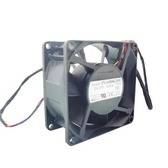 Alt view image 3 of 3 - PVA080K24H 8038 24V PWM Fan 0.65A 5880RPM 9.7W Dual Ball Bearing Industrial Cooling Fan for Control Cabinet Network Switch Serve