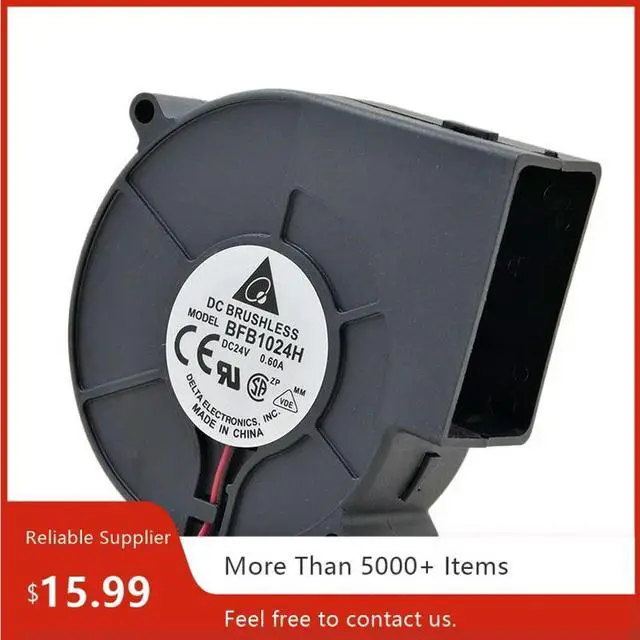 Main image of For Delta BFB1024H 97x97x33mm DC 24V 0.60A High Airflow Blower Fan Dual Ball Bearing