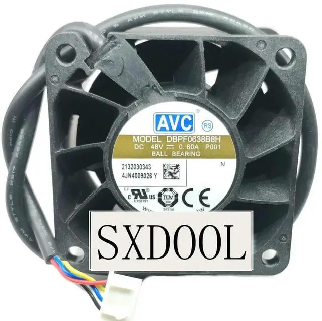 Main image of DBPF0638B8H AVC 6038 48V 0.60A IP68 Waterproof Server 60mm 6cm Cooling Fan 60X60X38mm