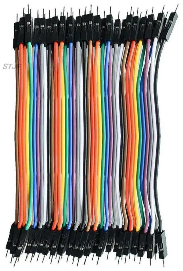 Main image of 1lot =40pcs 10cm 2.54mm 1pin 1p-1p male to male jumper wire Dupont cable for