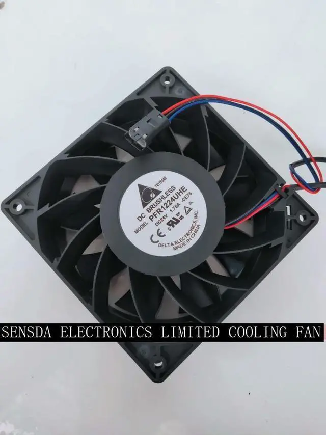 Main image of For Delta Electronics PFR1224UHE CE75 DC 24V 1.75A 120x120x38mm 3-Wire Server Cooler Fan