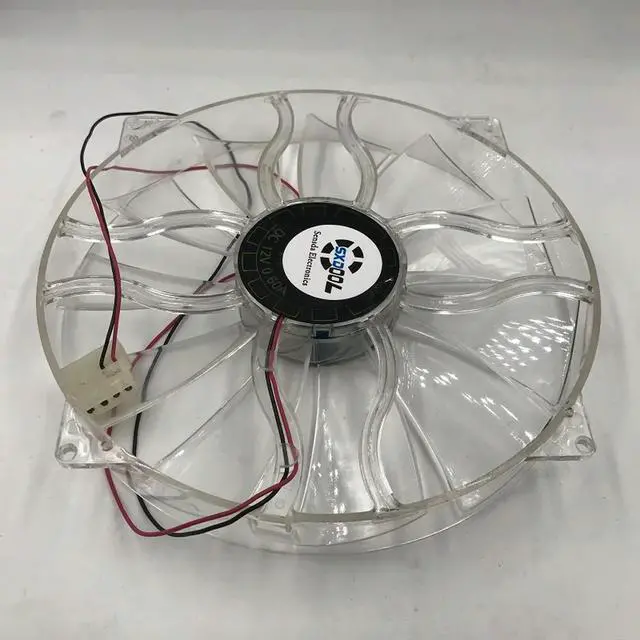 Alt view image 3 of 3 - GP D22SL-12H 12V 0.6A 22cm chassis fan Quiet side of the chassis big fan 22cm diameter