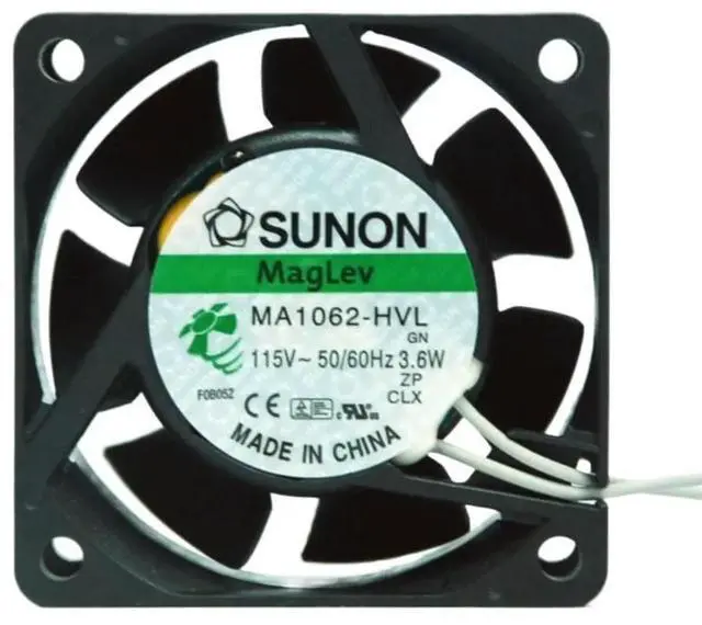 Alt view image 2 of 3 - 60mm Fan for Maglev MA1062-HVL 6025 6CM AC 115V 3.6W 60x60x25mm Axial Cooling Industrial & Server Applications