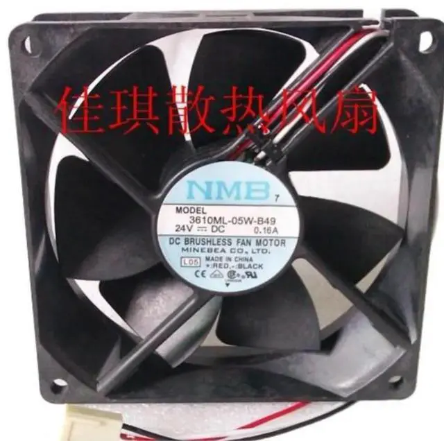 Main image of 3610ML-05W-B49 9225 9025 9cm DC 24V 0.16A For Fanuc series 16/18 TA, MA, TB, MB, TC, MC cooling fan