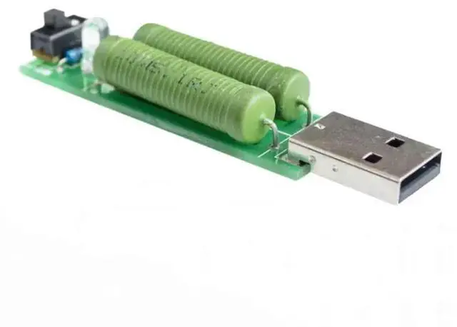 Main image of 1PCS USB mini discharge load resistor 2A/1A With switch 1A Green led, 2A Red led