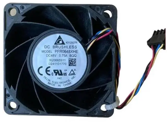Alt view image 2 of 2 - 1PCS Delta PFR0648XHE 48V 0.75A 6038 High Airflow Inverter Cooling Fan
