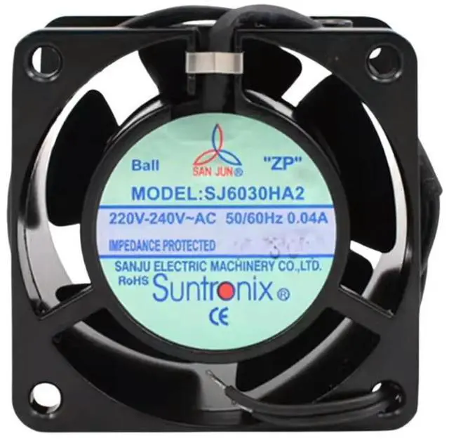 Alt view image 2 of 3 - for SANJUN SJ6030HA2 60x60x30mm AC 220V 240V Cooling Fan, 0.04A 2400RPM Silent Fan for Industrial Equipment