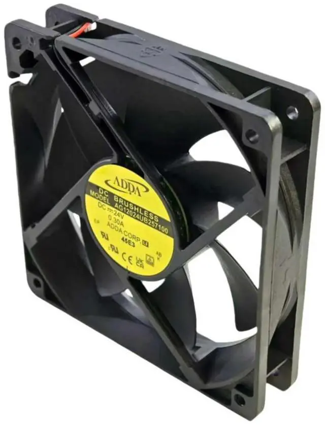 Alt view image 3 of 3 - For ADDA AG12024UB257100 DC 24V 0.30A 120mm Fan 12025 3600RPM Inverter Cooling Fan Dual Ball Bearing 106CFM High Airflow