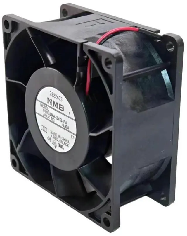 Alt view image 3 of 3 - for 08038RA-24Q-FA 80x80x38mm DC24V Cooling Fan, 0.80A 91.8CFM 6500RPM, High Airflow for Inverter, Industrial Equipment