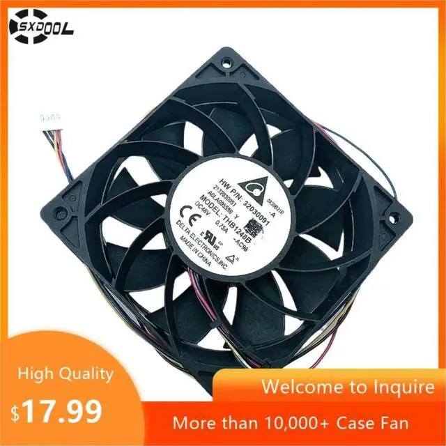 Alt view image 2 of 3 - 120mm 48V Server Fan High Speed for Delta THB1248B 12cm DC48V 0.75A 4-Wire PWM Industrial Cooling