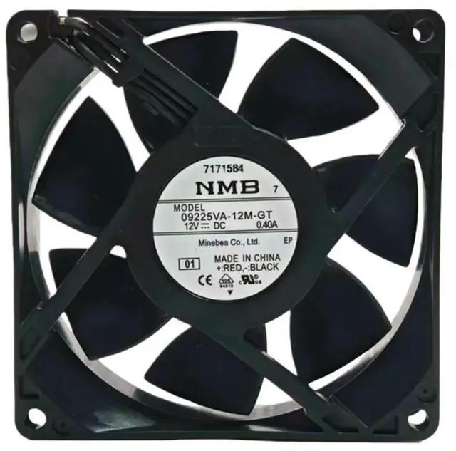 Main image of for 09225VA-12M-GT DC 12V 0.30A 92x92x25mm Ball Bearing Cooling Fan 4000RPM 68CFM High Airflow Inverter Industrial Fan