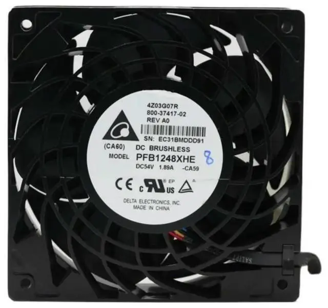 Main image of for delta PFB1248XHE 12038 12cm DC 54V(48V) 1.92A dual ball bearing powerful inverter server axial cooling fan