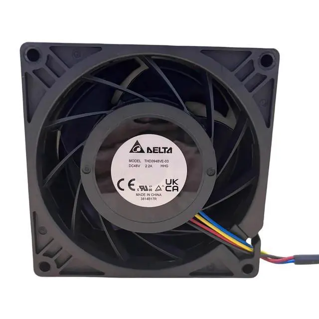 Alt view image 2 of 3 - for Delta THD0948VE-03 48V 2.2A High-Speed Blower Fan - 90x90x38mm, 14500RPM, 162CFM, Industrial Cooling Fan for Servers