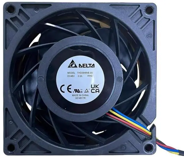 Main image of for Delta THD0948VE-03 48V 2.2A High-Speed Blower Fan - 90x90x38mm, 14500RPM, 162CFM, Industrial Cooling Fan for Servers