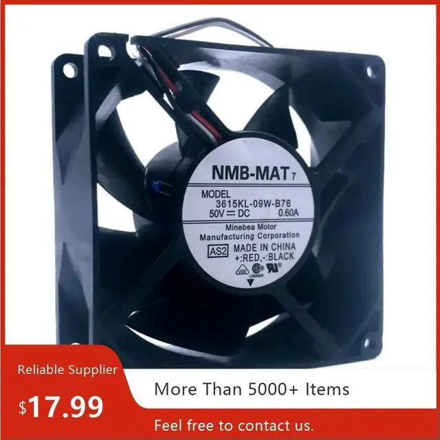 Alt view image 2 of 3 - 50V 92mm Server Cooling Fan for 3615KL-09W-B76 8200RPM High-Performance Systems