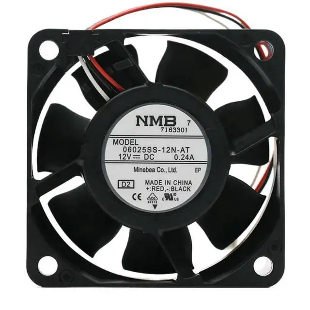 Alt view image 2 of 3 - 60mm Fan for 06025SS-12N-AT 6025 12V 0.24A 6cm Dual Ball Bearing Cooling - 23.3CFM 4700RPM Efficient Airflow