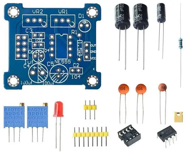 Main image of NE555 Pulse Generator Pulse Starter Duty Cycle and Frequency Adjustable Module DIY Kit Oscillator Square Wave Signal Generator