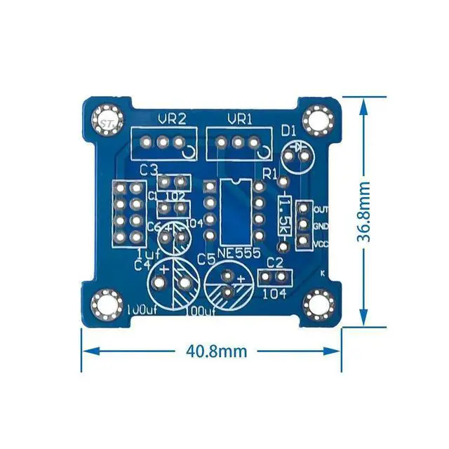 Alt view image 2 of 3 - NE555 Pulse Generator Pulse Starter Duty Cycle and Frequency Adjustable Module DIY Kit Oscillator Square Wave Signal Generator