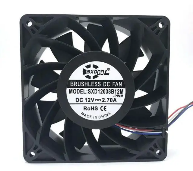 Main image of SXD12038B12M 12038 DC12V 4500RPM 200CFM Cooling Fan for Antminer Bitmain S7 S9, High Airflow Miner
