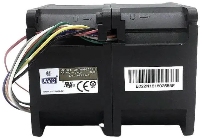 Alt view image 2 of 3 - for AVC DFTA0676B2U 12V 3A Turbo Fan | 60x60x76mm 16,000 RPM Industrial Blower | Dual Ball Bearing for Server/GPU Rig Cooling