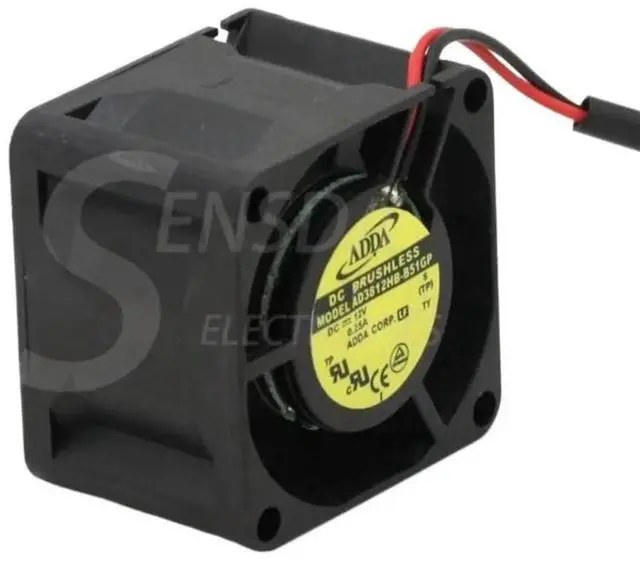 Alt view image 2 of 3 - 38mm Fan for ADDA AD3812HB-B51GP 12V 0.25A DC Cooling Fan, Dual Ball ,9000RPM, 10CFM Computer Case Power Supply