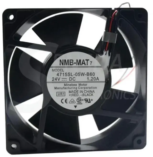 Alt view image 2 of 3 - Welding Machine Cooling Fan For 4715SL-05W-B60 120x120x38mm DC 24V 1.2A IP55 Waterproof High-Speed Cooling Fan