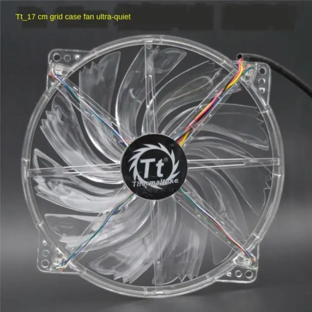 Alt view image 2 of 3 - For TT 17cm 170mm Chassis Fan Ultra-Quiet Computer Cooling Ventilating Fan 17020 Led Blue Light Fan 170x170x20mm