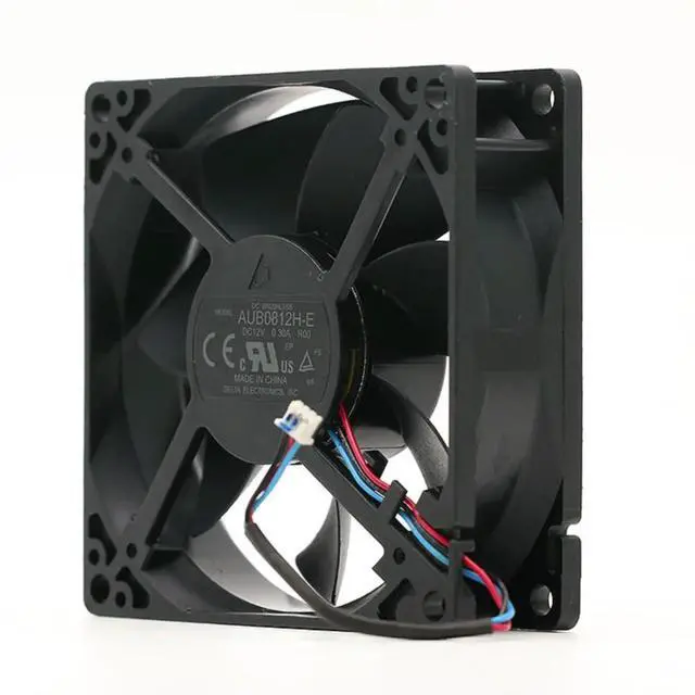 Alt view image 2 of 3 - for delta AUB0812H-E ROO 12V 0.3A 8CM 3 wire projector axial cooling fan 3000RPM 35CFM
