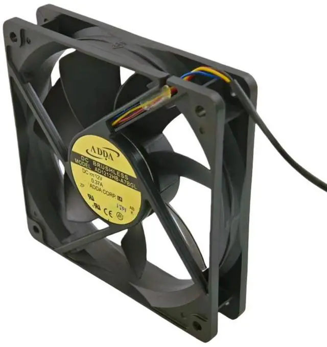 Main image of for ADDA AD1212HB-A7BGL DC 12V 0.37A 12025 120x120x25mm Dual Ball Cooling Fan 85.2CFM High Airflow Industrial Fan