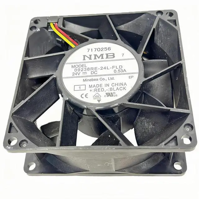 Main image of 09238RE-24L-FLD 92x92x38mm 24V 0.53A Cooling Fan, High-Performance 9CM Fan for Yaskawa Inverters, Durable Industrial Cooling