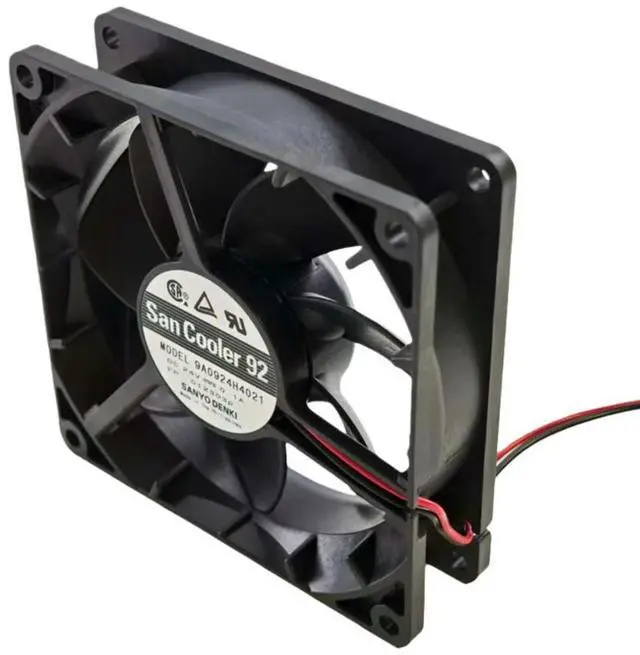 Main image of for Sanyo 9A0924H4021 92x92x25mm 24V 0.1A Cooling Fan, 51.2CFM 3150RPM for Inverter, Power Supply, Audio Amp, Low Noise 33dBA,