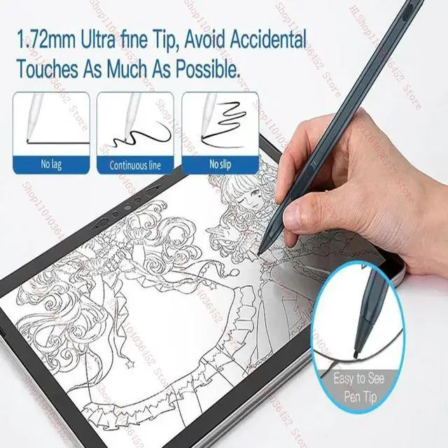 Alt view image 2 of 3 - 4096-level Rechargeable magnetic MPP2.0 Stylus Pen For PEN SA201H & SA203H Refuse palm touch