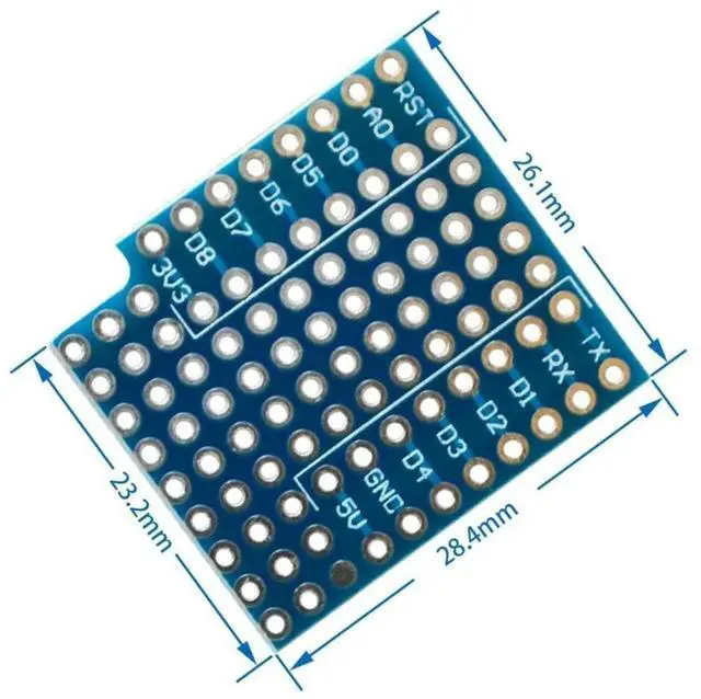 Alt view image 3 of 3 - 5pcs Breadboard Expansion Shield Pin Lithium For WeMos D1 Mini Module Sensor