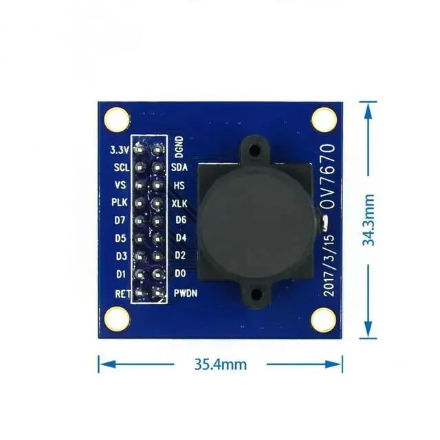 Alt view image 2 of 3 - OV7670 camera module Supports VGA CIF auto exposure control display active size 640X480 for