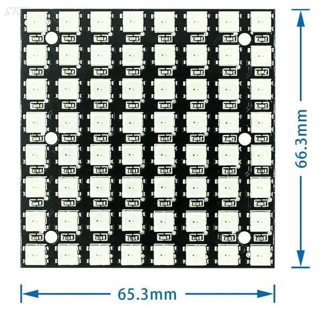 Alt view image 2 of 3 - WS2812 smd LED 5050 RGB 8x8 64 LED Matrix for