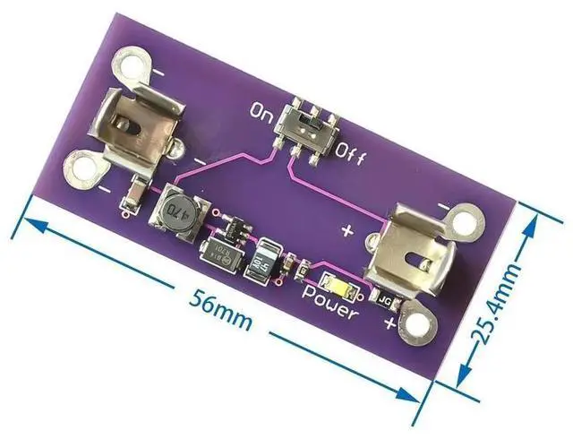 Alt view image 2 of 3 - LilyPad Power Supply Module AAA Step up to 5V Converter for